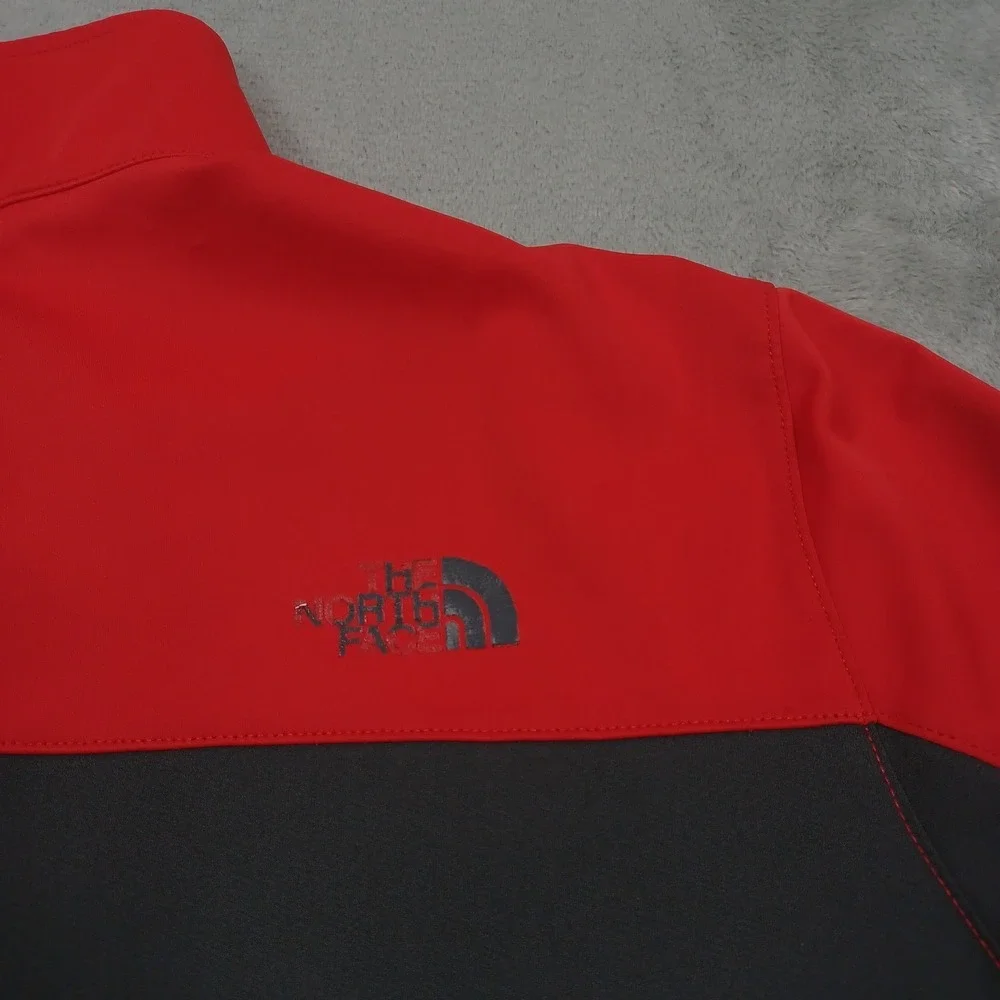 North Face Jacket Mens XL Red‎ Full ZIp Outdoor Casual Pockets Windstopper